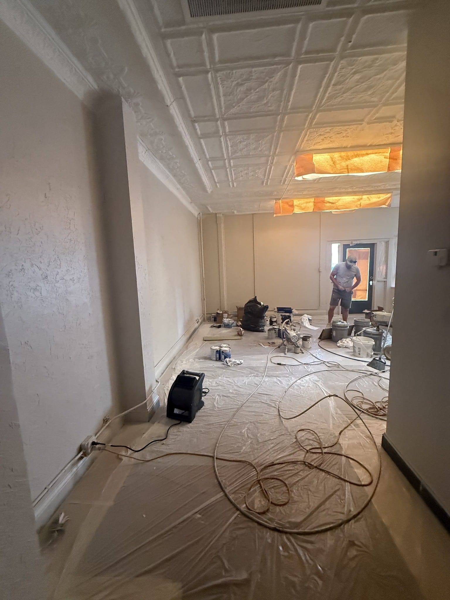 In progress · Interior preparation — Childress, Texas office project